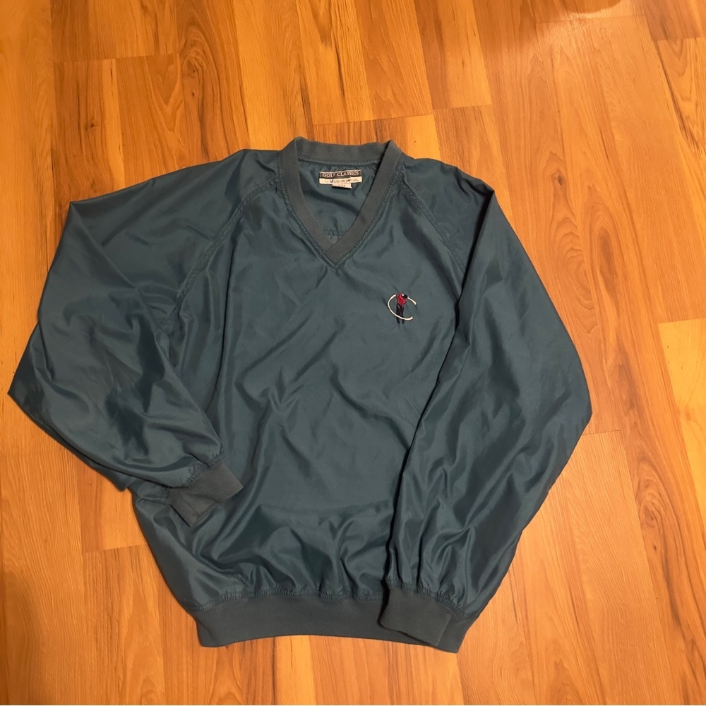 Vintage Munsingwear Golf V-Neck Sweater in Teal